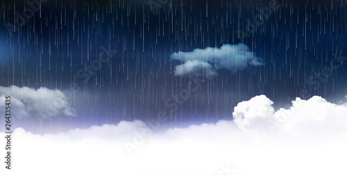 梅雨　雲　風景　背景