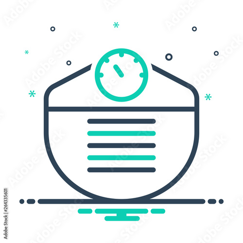 Mix line icon for weight heft