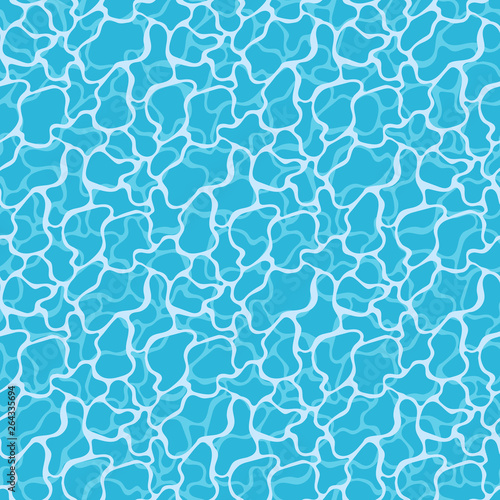 Seamless pattern - water surface. Azure waves. Vector illustration