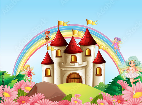 Fairy at the medieval castle