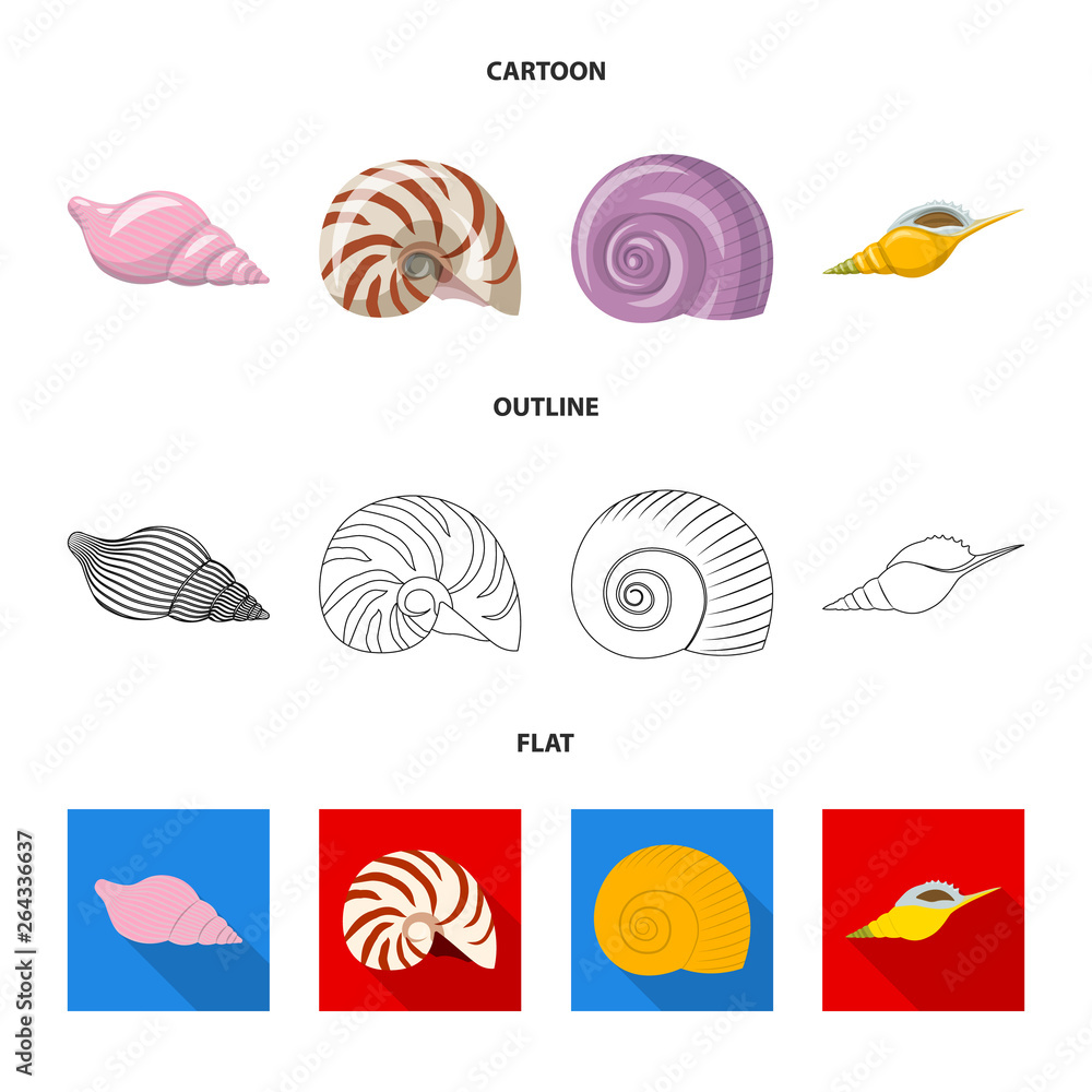 Isolated object of animal and decoration sign. Collection of animal and ocean vector icon for stock.