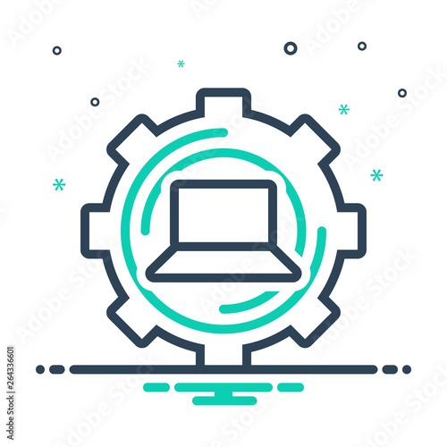 Mix line icon for restore return