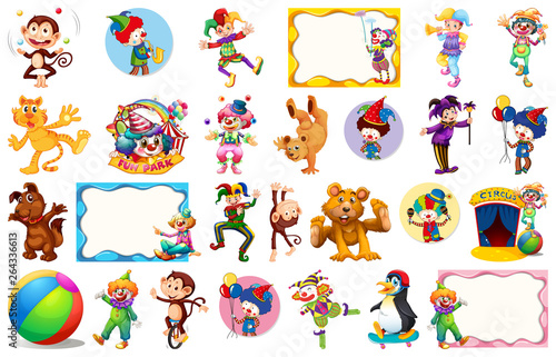 Set of circus element