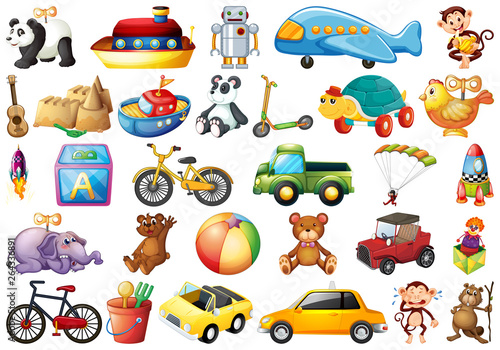 Set of children toys
