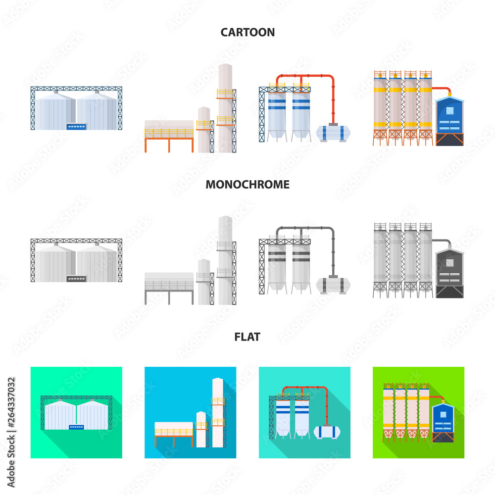 Vector illustration of production and structure logo. Set of production and technology stock vector illustration.