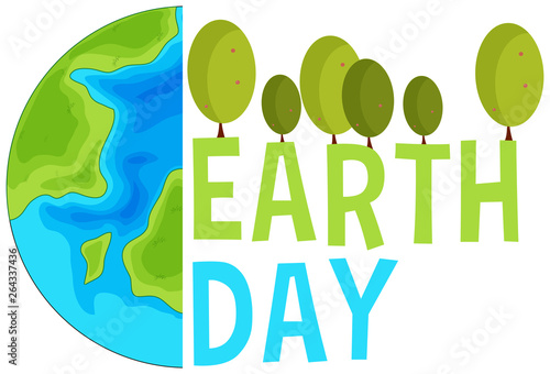 Earth day concept scene