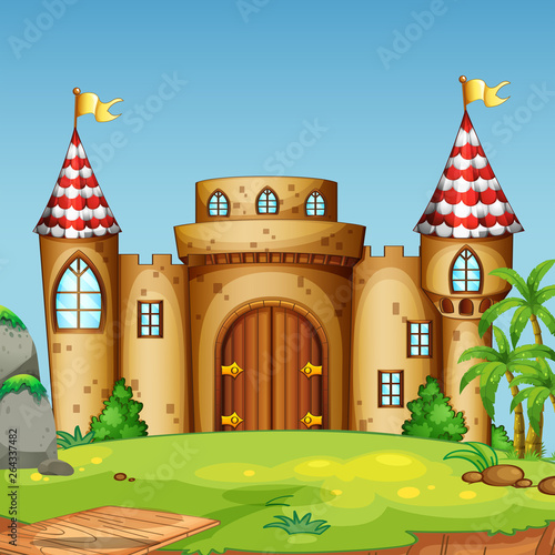 A castle tower in nature
