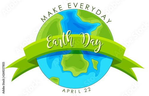 Earth day concept poster
