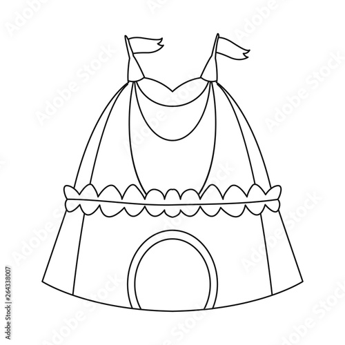 Vector illustration of tent and park logo. Collection of tent and tarp stock symbol for web.