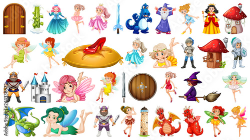 Set of medieval character