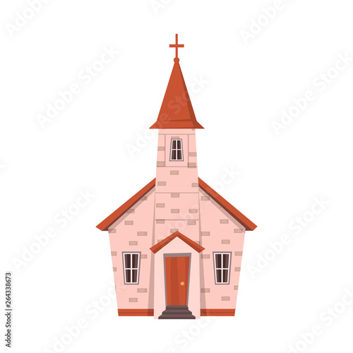 Vector design of church and orthodox symbol. Set of church and pray vector icon for stock.