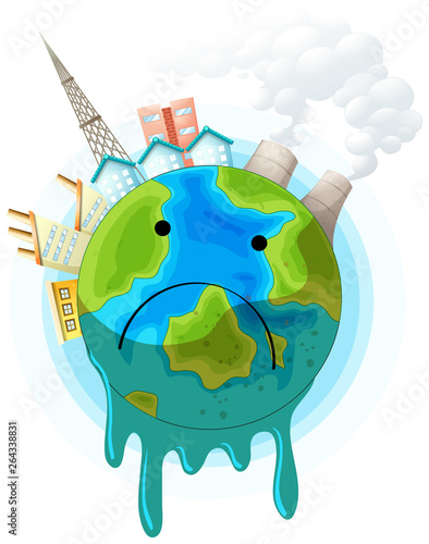 Sad earth concept poster