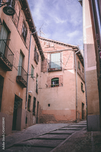 Medieval Street on Segovia  Spain
