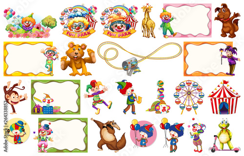 Set of circus element