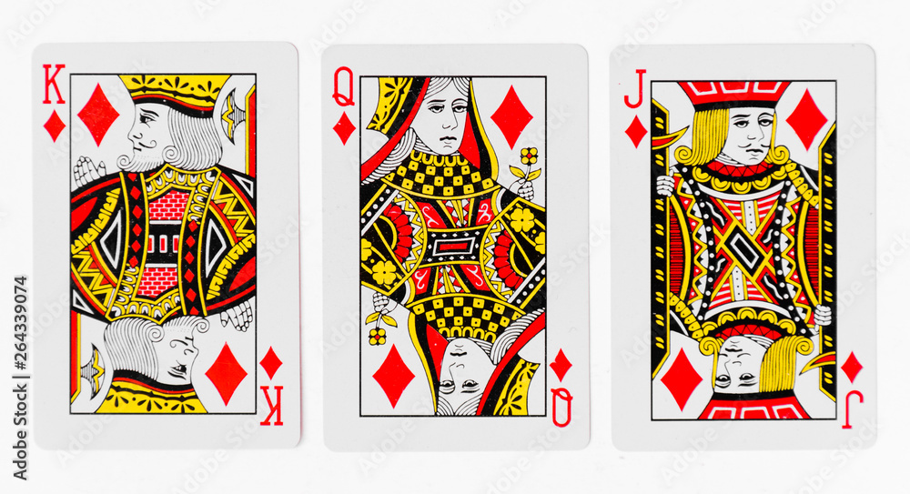 Playing Cards full deck and back white background mockup