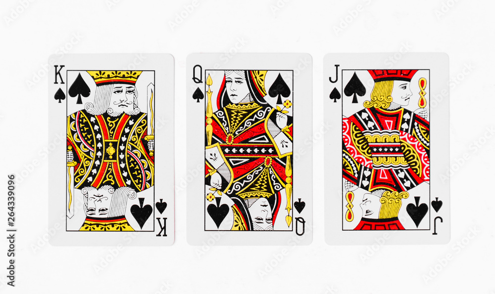 Playing Cards full deck and back white background mockup