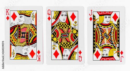 Obraz na płótnie Playing Cards full deck and back white background mockup w salonie