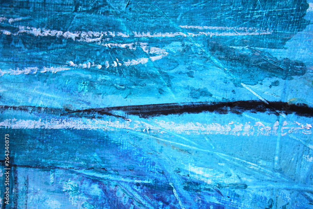 Naklejka premium Abstract Blue with Black artistic painted background