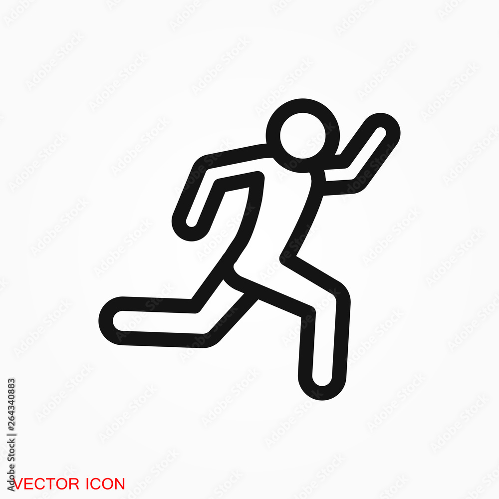 Running Icon vector sign symbol for design Running Icon vector sign symbol for design