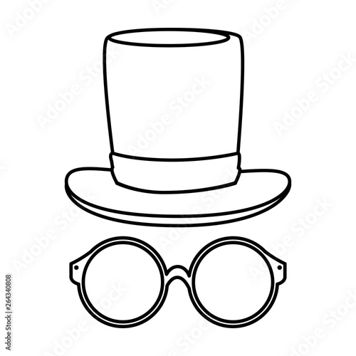 eyeglasses with tophat hipster style