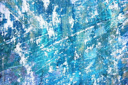 Abstract Blue with Black artistic painted background