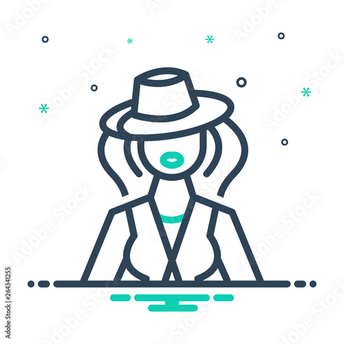 Mix line icon for fashion twig