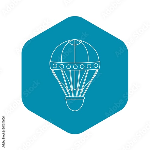 Old fashioned helium balloon icon. Outline illustration of old fashioned helium balloon vector icon for web