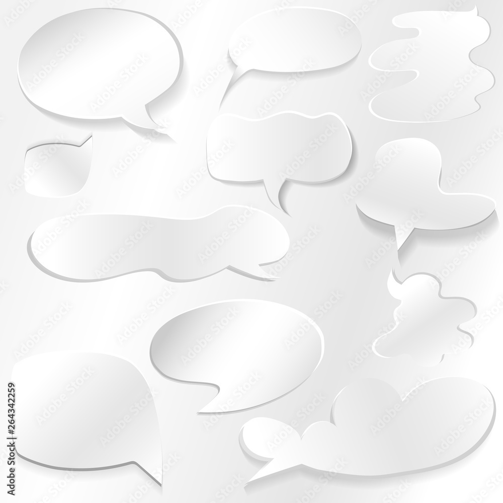 Speech Bubble Big Set, Isolated on Transparent Background, Vector Illustration Speech Bubble Big Set, Isolated on Transparent Background, Vector Illustration
