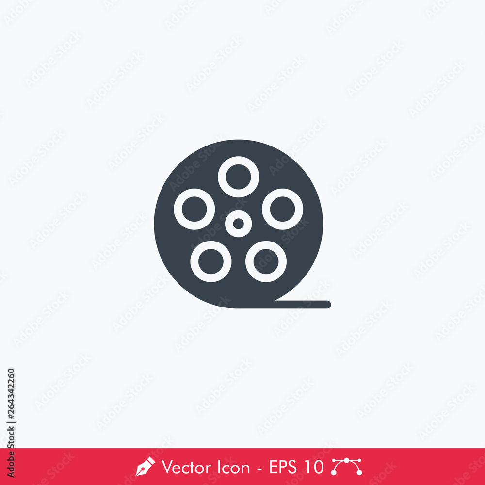 Film Roll Icon / Vector