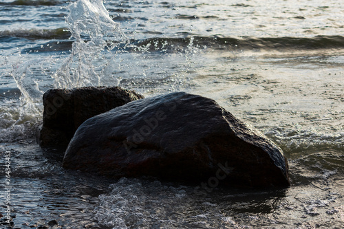 Water crashing over rocks