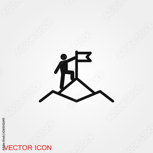 Victory icon vector sign symbol for design