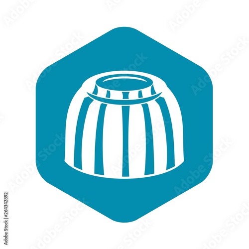 Fruit jelly icon. Simple illustration of fruit jelly vector icon for web
