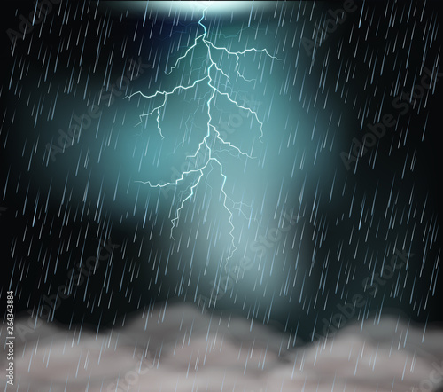 A thunderstorm night background