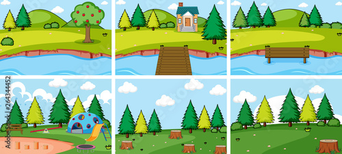 Set of nature house
