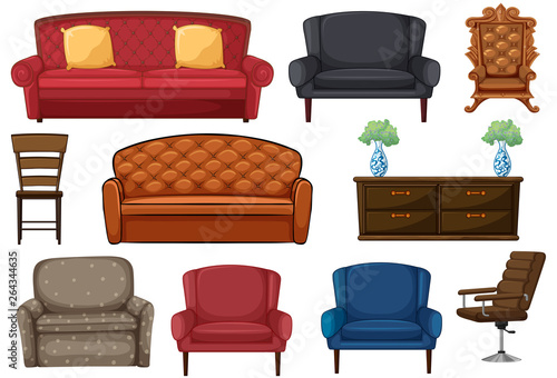 Set of chair and couch