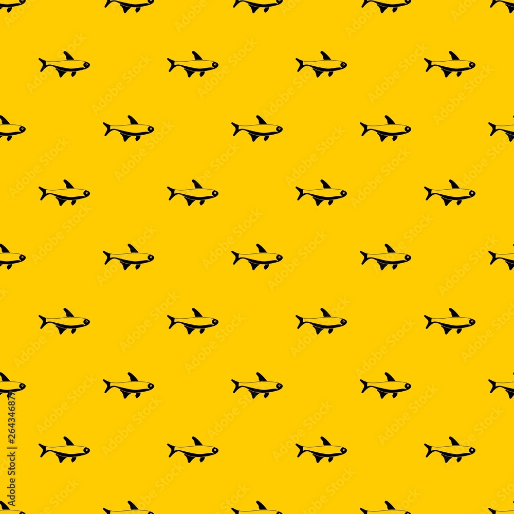 Fish pattern seamless vector repeat geometric yellow for any design Fish pattern seamless vector repeat geometric yellow for any design