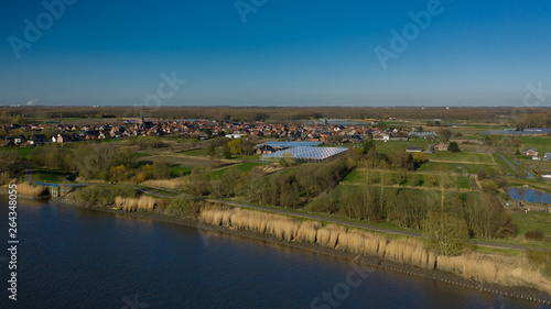View over Kastel, a village in the Hamme commune, in East Flanders, Belgium