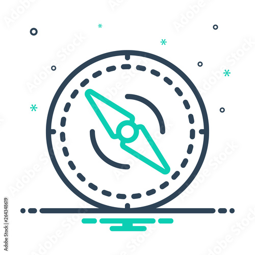 Mix line icon for compass  explore