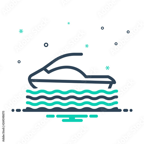 Mix line icon for hydrocycle 