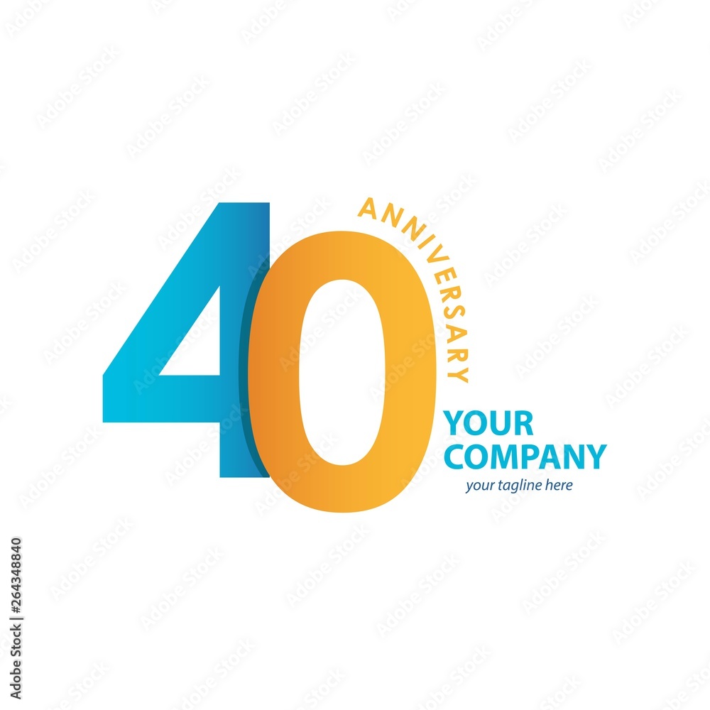 40 Year Anniversary Vector Template Design Illustration 40 Year Anniversary Vector Template Design Illustration