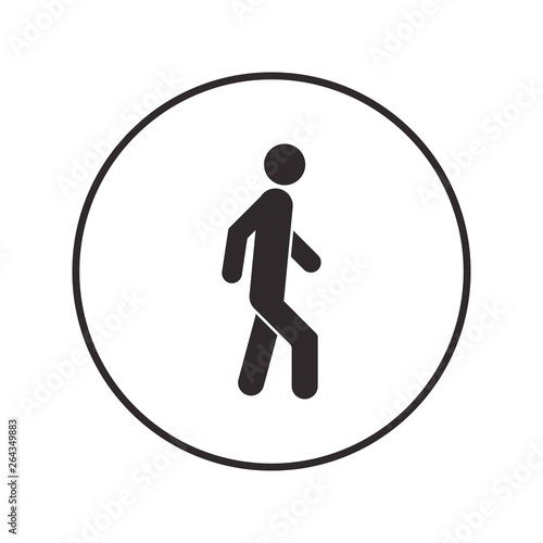 Walk flat vector