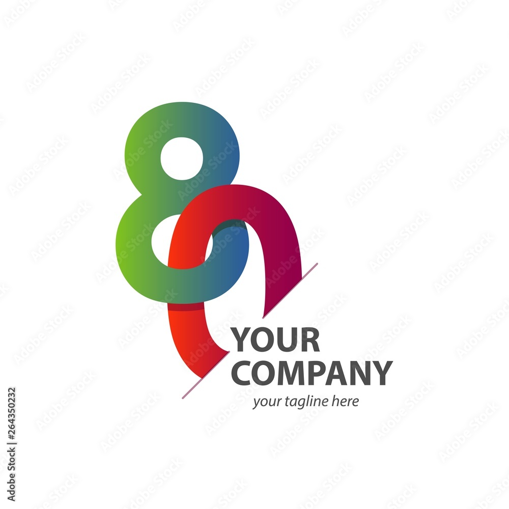 Fototapeta premium 80 Year Anniversary Vector Template Design Illustration