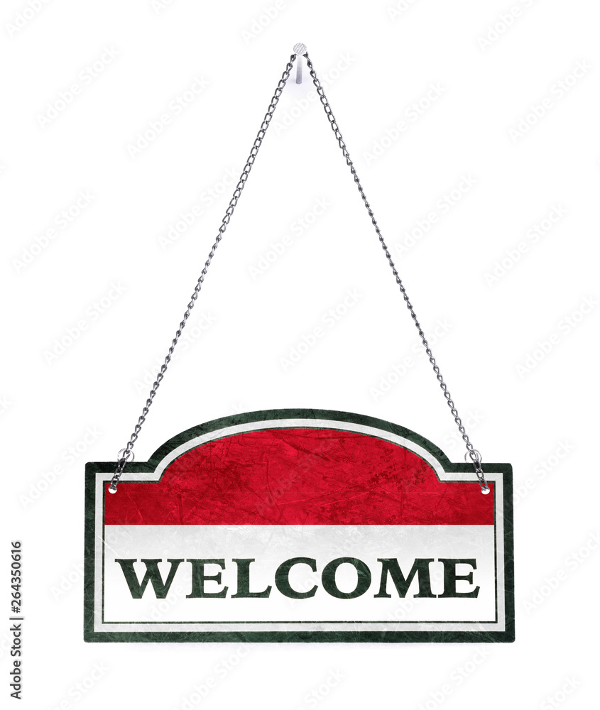 Monaco welcomes you! Old metal sign isolated Monaco welcomes you! Old metal sign isolated