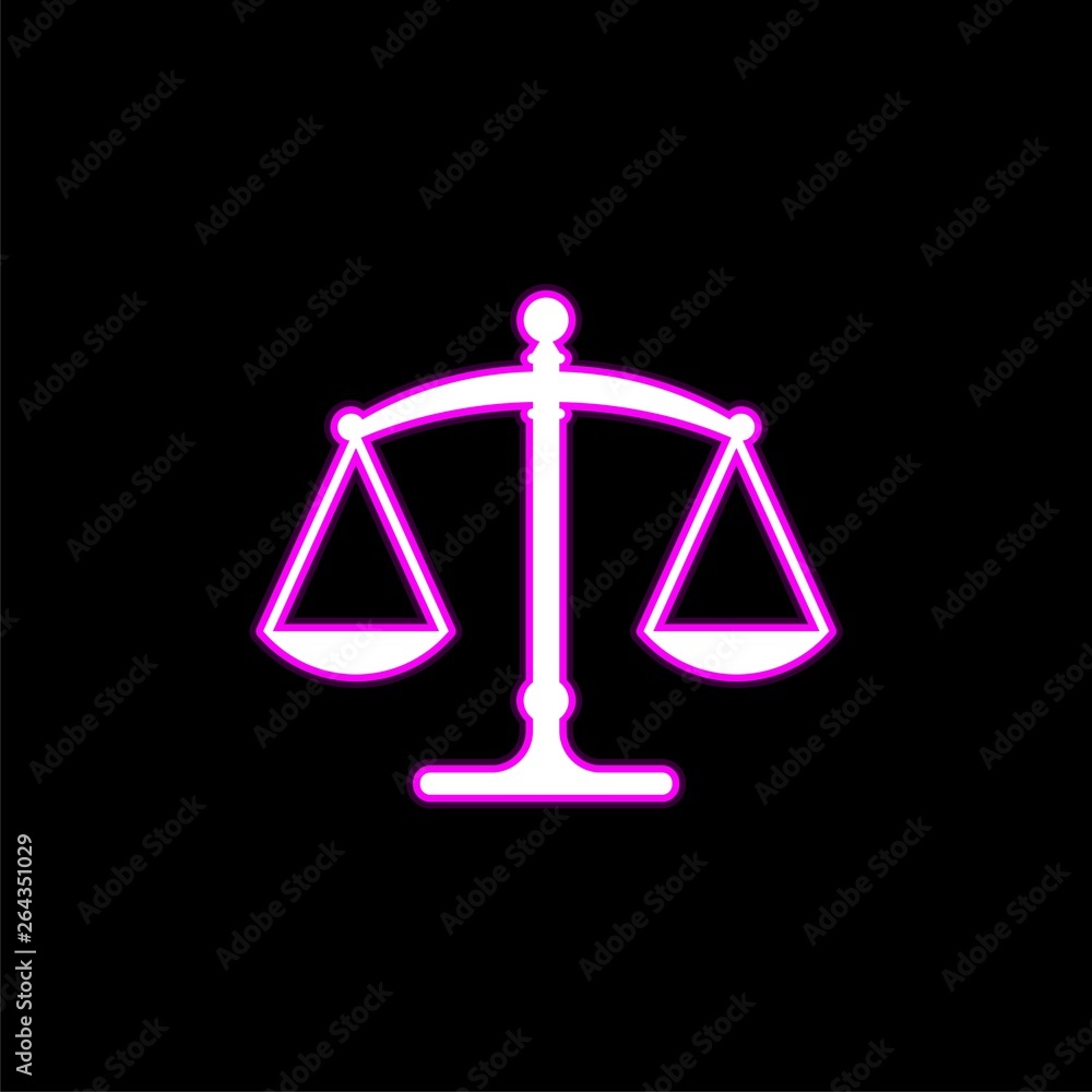 Neon libra icon, Justice scale icon Neon libra icon, Justice scale icon