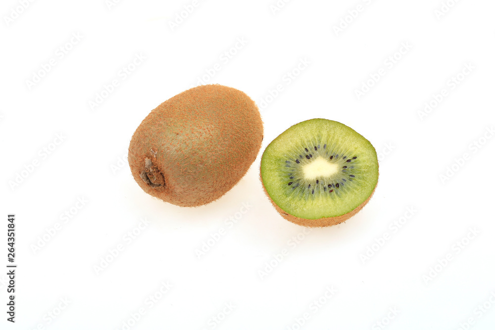 Obraz premium kiwifruit on white background
