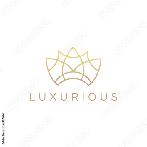 Luxury crown logo royal king queen abstract - Vector logo template