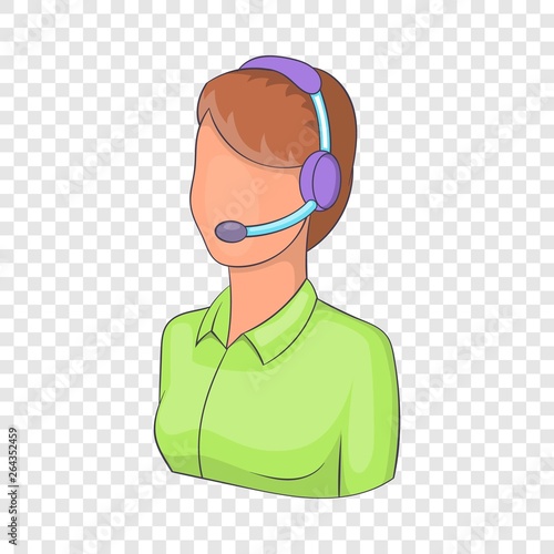 Woman operator icon. Isometric illustration of woman operator vector icon for web