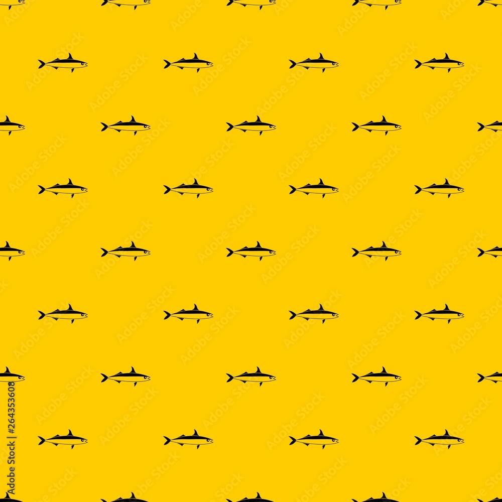 Fish pattern seamless vector repeat geometric yellow for any design Fish pattern seamless vector repeat geometric yellow for any design