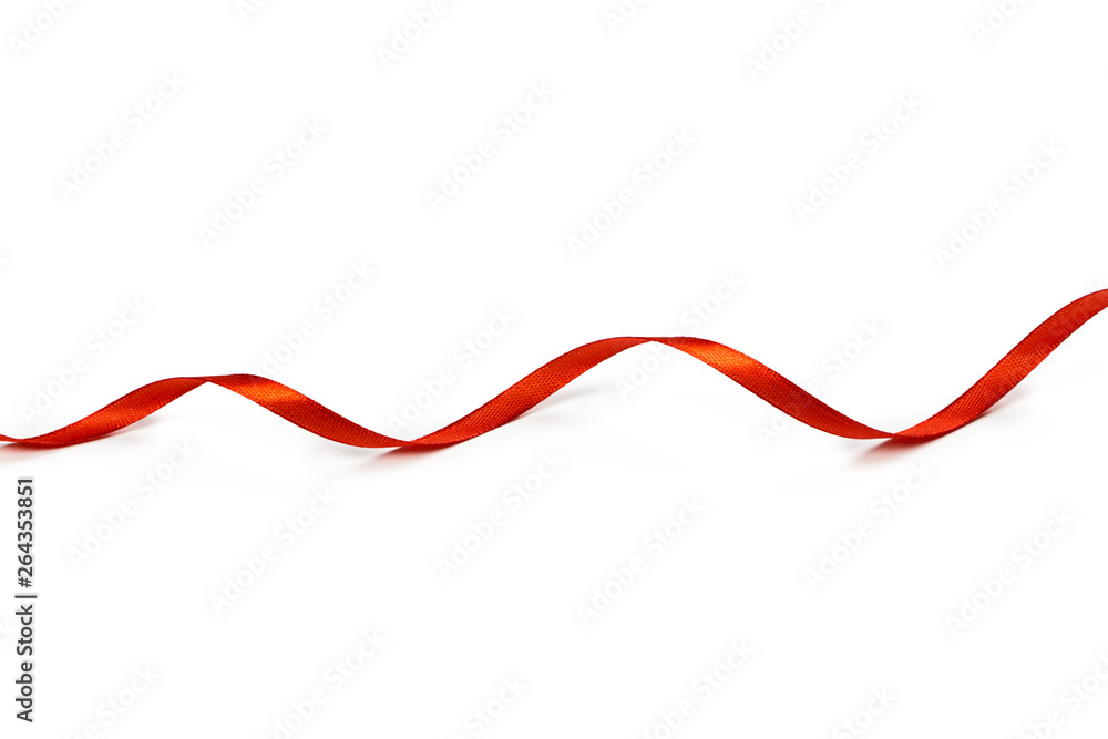 Red ribbon isolated on white Red ribbon isolated on white
