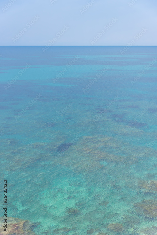 The Beautiful Turquoise Blue Mediterranean Sea on the Southern Italian Coast